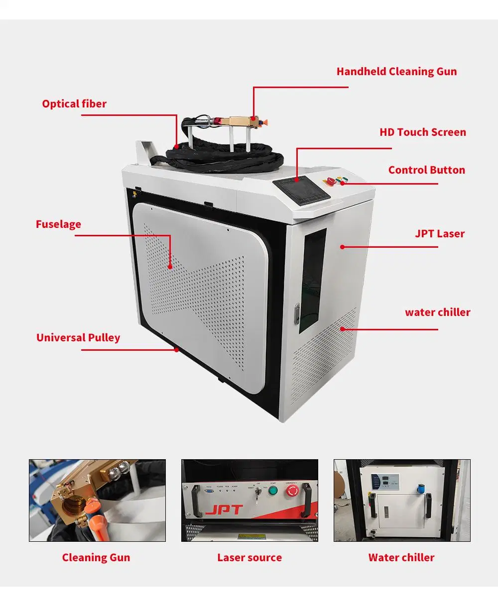 Laser Max 1000W Automatic Rust Removal Metal Clean Machines Fiber Laser Cleaning Machine