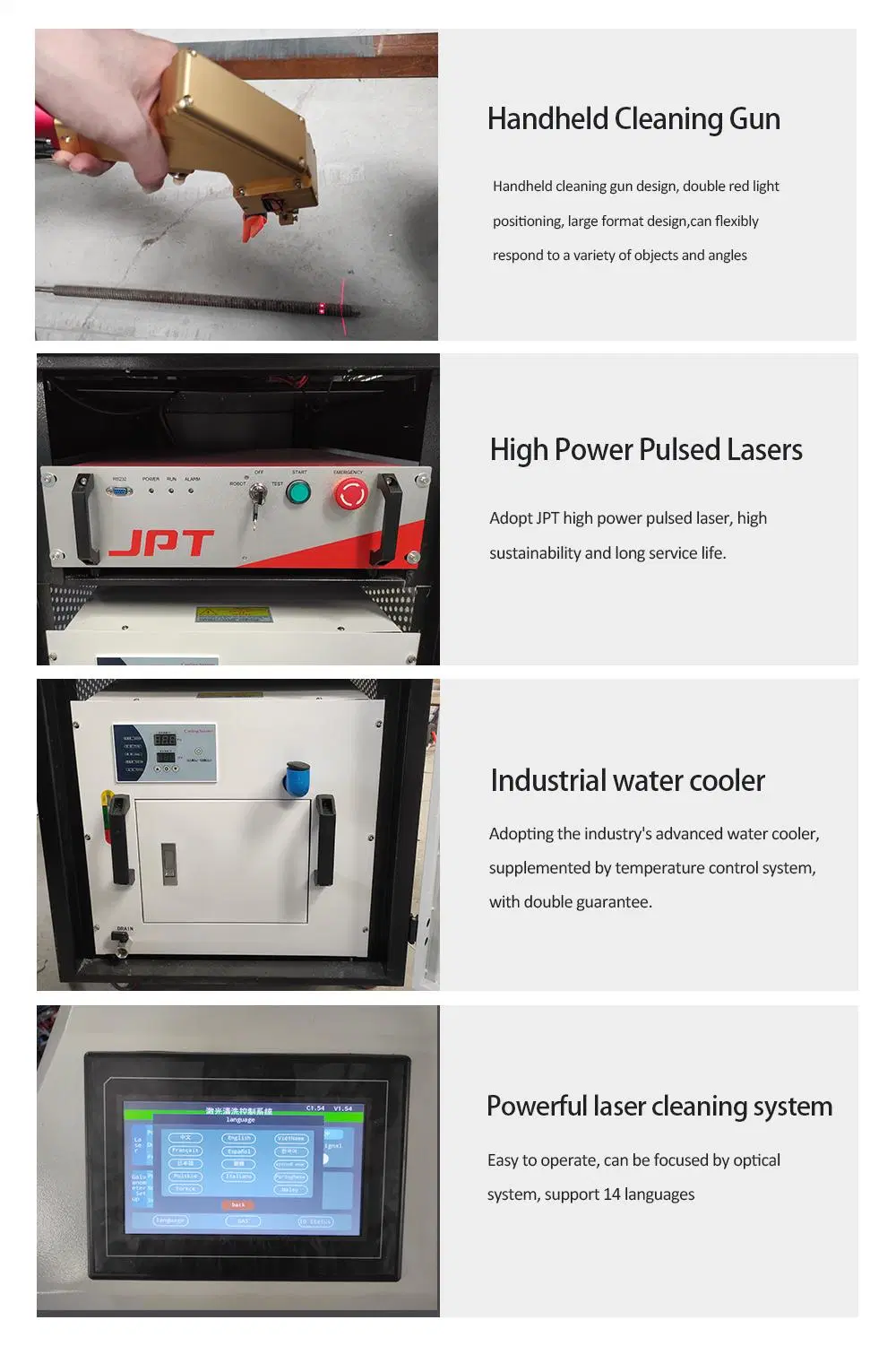 Laser Max 1000W Automatic Rust Removal Metal Clean Machines Fiber Laser Cleaning Machine